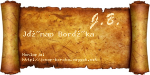 Jónap Boróka névjegykártya